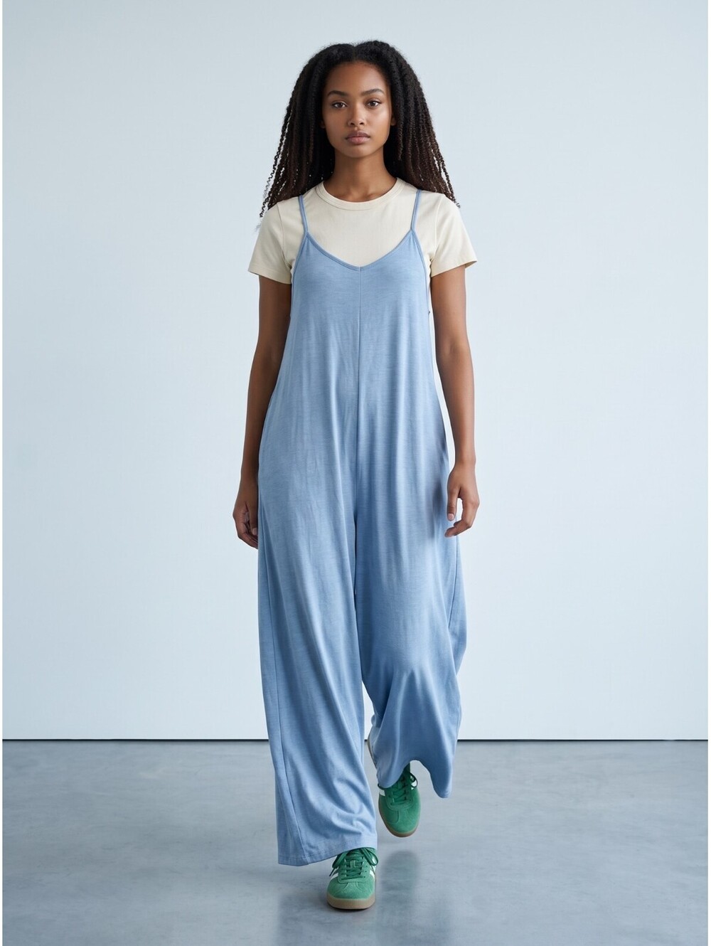 Hunter & Brown NWT Relaxed Jumpsuit-Size Large-Blue